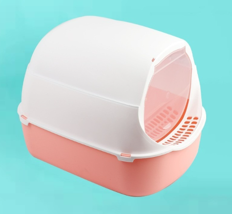 Maison de toilette pour chat rose