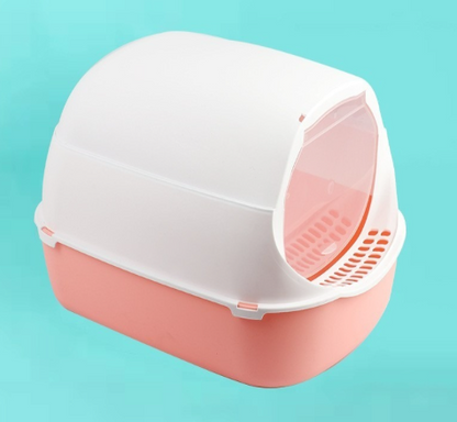 Maison de toilette pour chat rose