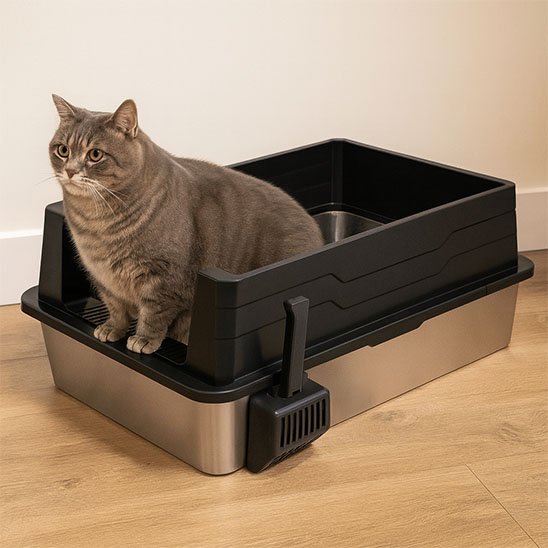 Bac à litière Chat anti projection