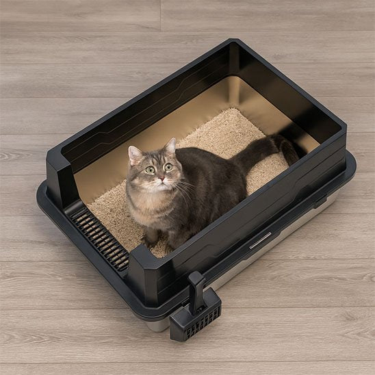 Bac à litière Chat spacieux