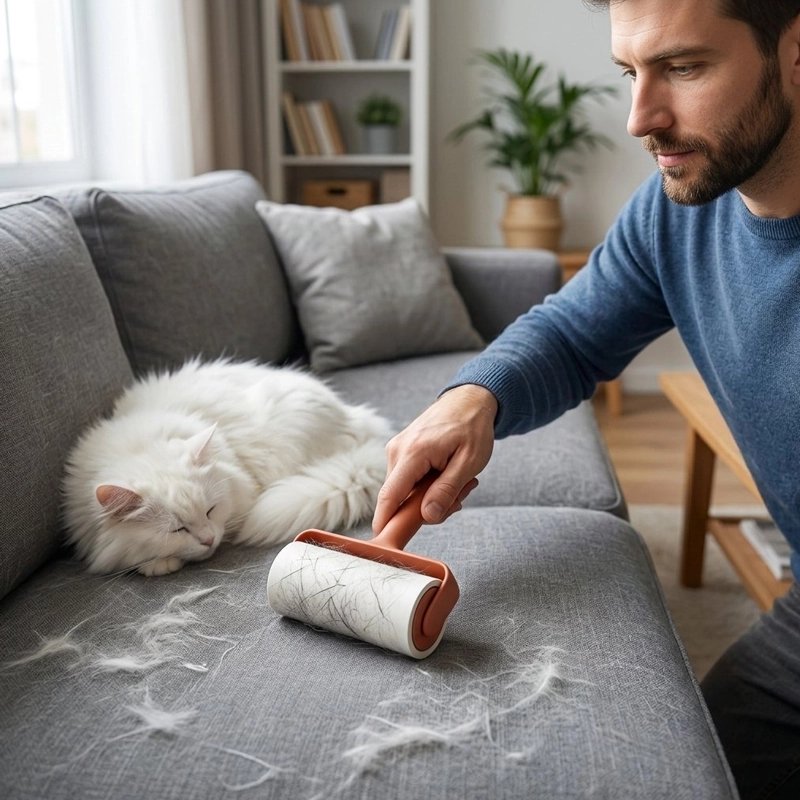 Brosse anti poil enlève les poils du canapé