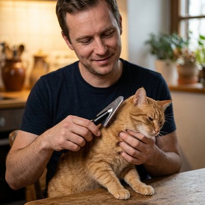 Brosse chat poil long​ 