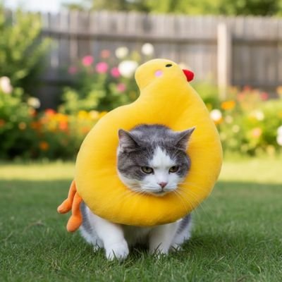 Collerette Chat poussin chat qui joue 