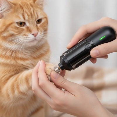 Coupe griffe Chat électrique noir chat se fait couper les griffes 