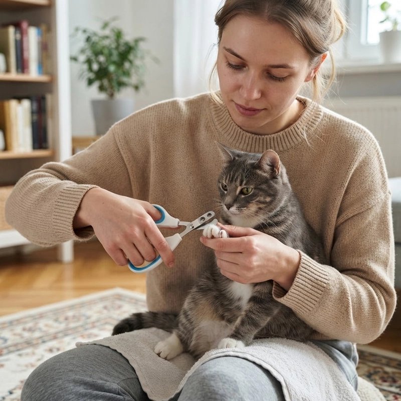 Coupe griffe pour Chat chat tigré confortable 