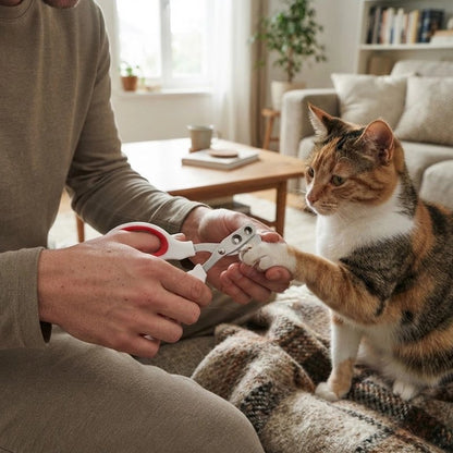 Coupe griffe pour Chat moment calme avec le maître 