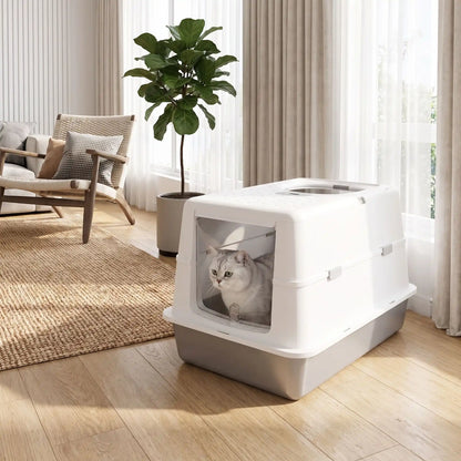 Maison de toilette chat | Acier inoxydable
