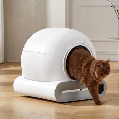 litière autonettoyante chat qui utilise le bac 