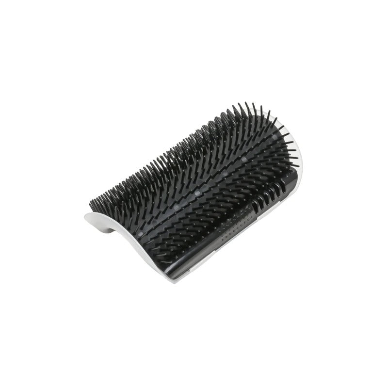 Brosse pour chat noirs sur fond blanc.