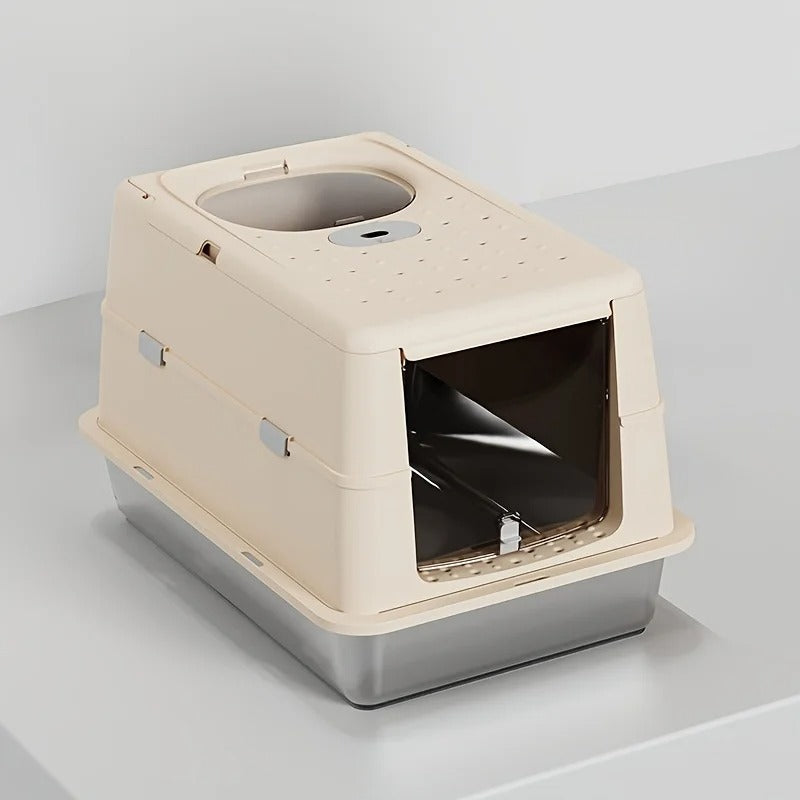Maison de toilette chat | Acier inoxydable