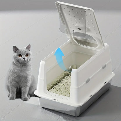 Maison de toilette chat | Acier inoxydable
