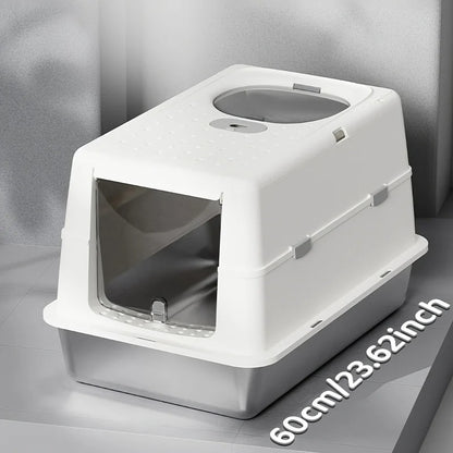 Maison de toilette chat | Acier inoxydable