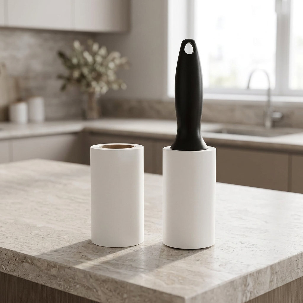 Rouleau avec une recharge sur un îlot de cuisine