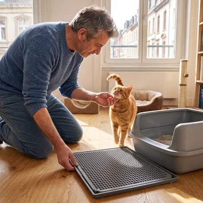 Tapis litière Chat avec chat confortable 