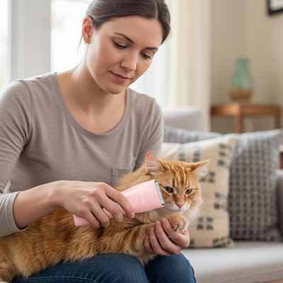 Tondeuse chat rose efficace 